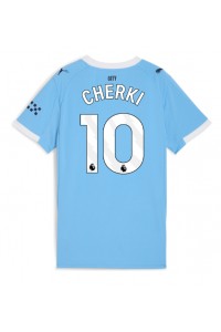 Manchester City Rayan Cherki #10 Jalkapallovaatteet Naisten Kotipaita 2025-26 Lyhythihainen